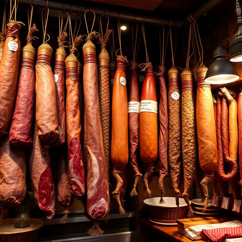 Charkuterier i vinkällaren